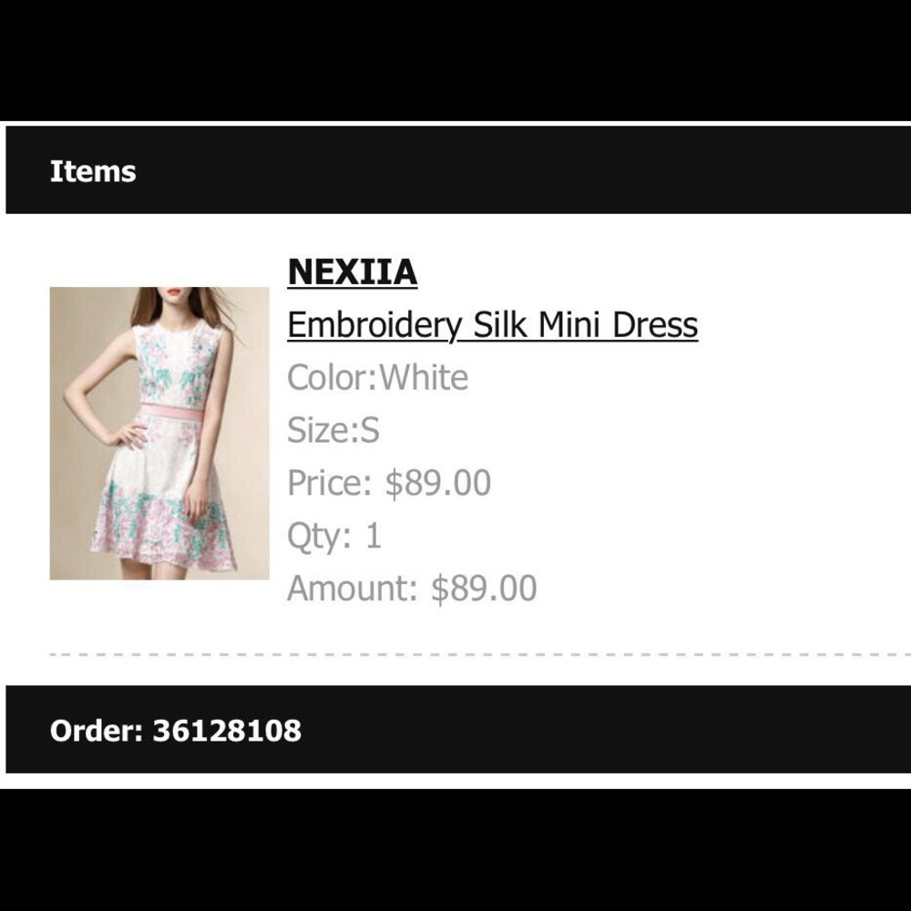 Embroidery silk mini dress/ MOVING SALE